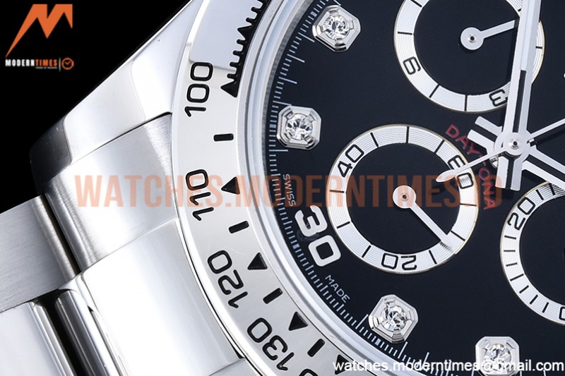 Rolex - Daytona 116519 SS/SS Black/Dia OMF A7750
