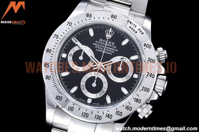 Rolex - Daytona 116520 904L SS/SS Blk/Stk QF SH4130