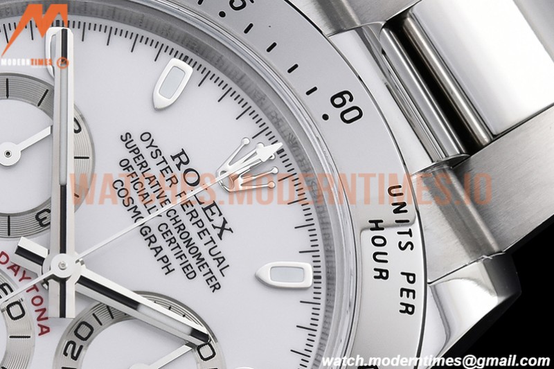 Rolex - Daytona 116520 904L SS/SS Wht/Stk QF SH4130