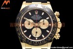 Rolex - Daytona 116518 904L YG/RU Blk/Stk QF Asia 4130