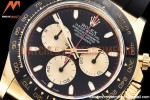 Rolex - Daytona 116518 904L YG/RU Blk/Stk QF Asia 4130