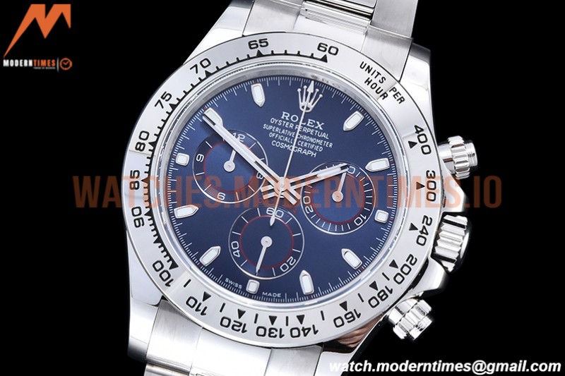 Rolex - Daytona 116509 904L WG/WG Blue/Stk QF V3 SH4130