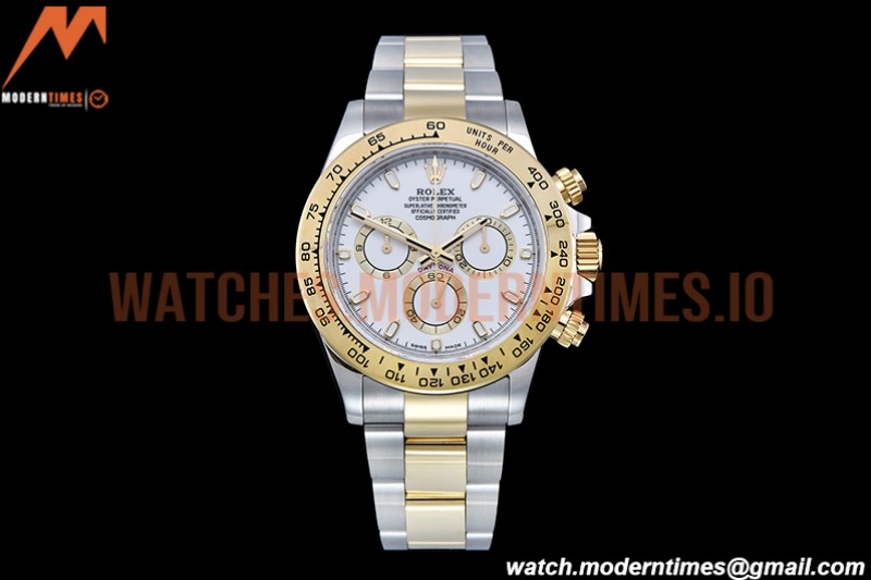 Rolex - Daytona 116503 904L YG/SS Wht/Stk QF V3 SH4130