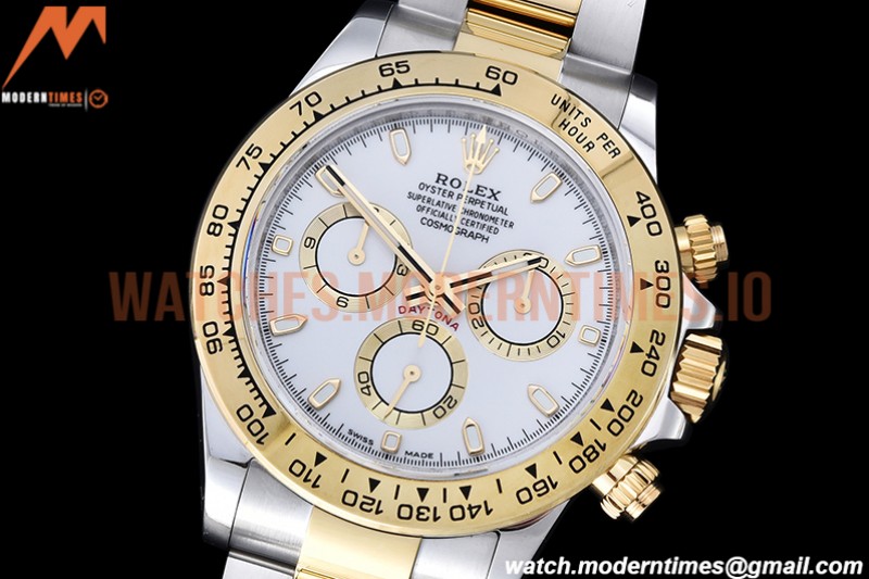 Rolex - Daytona 116503 904L YG/SS Wht/Stk QF V3 SH4130