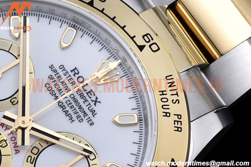 Rolex - Daytona 116503 904L YG/SS Wht/Stk QF V3 SH4130