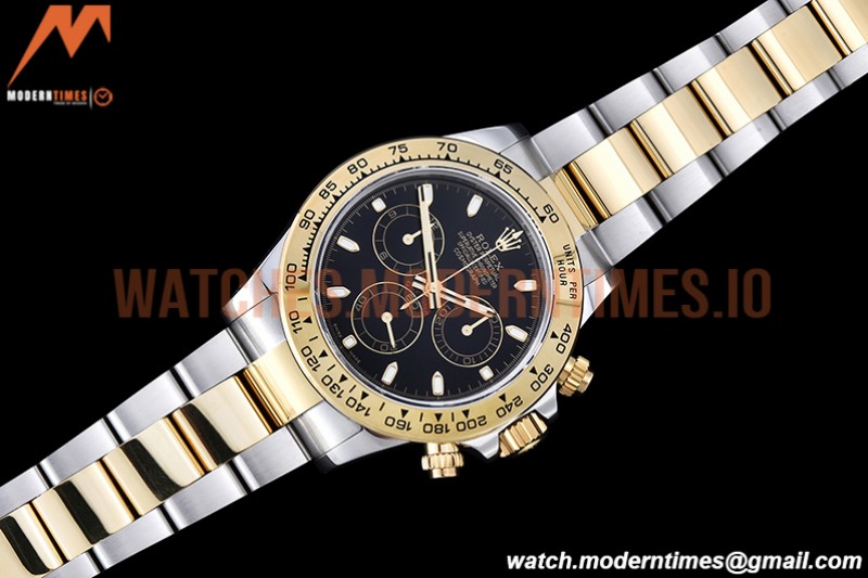 Rolex - Daytona 116503 904L YG/SS Blk/Stk QF V3 SH4130