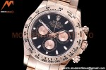 Rolex - Daytona 116505 904L RG/RG Blk/Stk QF V3 SH4130
