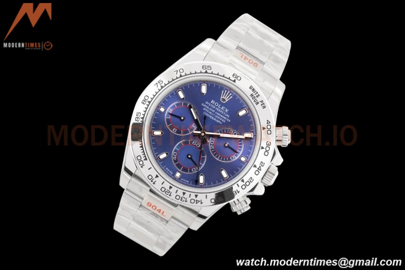 Rolex - Daytona 116509 904L SS/SS Blue/Stk EWF A7750