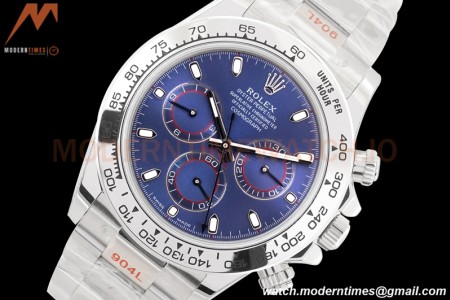 Rolex - Daytona 116509 904L SS/SS Blue/Stk EWF A7750