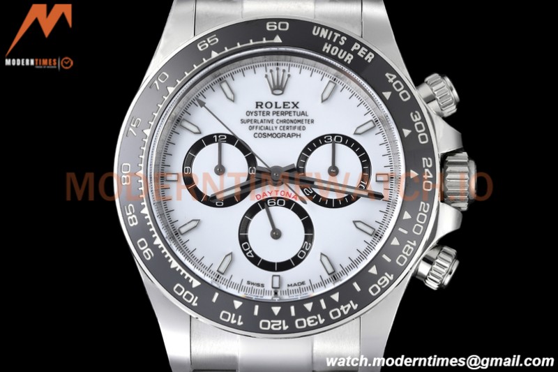 Rolex - Daytona 126500 40mm CER 904L SS/SS White AR+ A4131