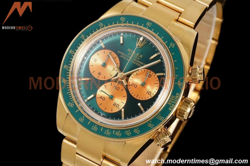 Rolex - Daytona 116508 Artisans De Genève YG/YG Honey Green ADGF A7750