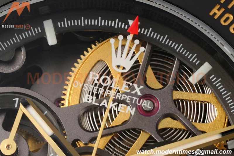 Rolex - Daytona Blaken 40mm CER 904L PVD/RU Blk/YG Skeleton GETF SA4130
