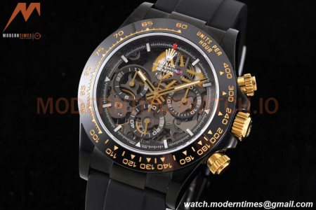 Rolex - Daytona Blaken 40mm CER 904L PVD/RU Blk/YG Skeleton GETF SA4130
