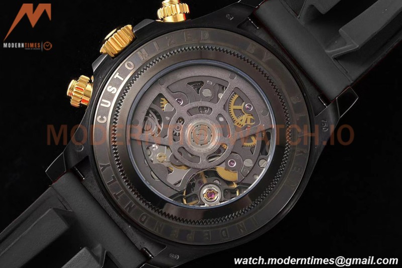 Rolex - Daytona Blaken 40mm CER 904L PVD/RU Blk/YG Skeleton GETF SA4130