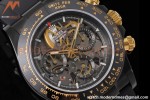 Rolex - Daytona Blaken 40mm CER 904L PVD/RU Blk/YG Skeleton GETF SA4130