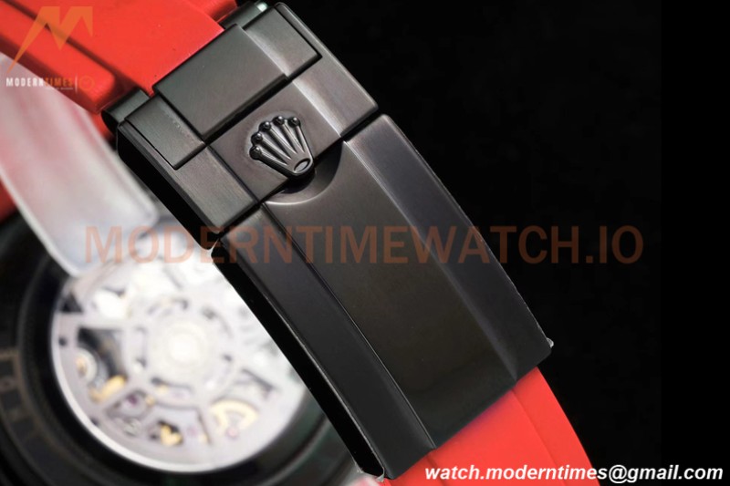 Rolex - Daytona Blaken 40mm CER 904L PVD/RU Blk/Red Skeleton GETF SA4130