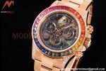 Rolex - Daytona Blaken 40mm CER 904L RG/RG Rainbow Diamond Skeleton GETF SA4130