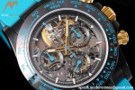 Rolex - Daytona Blaken 40mm CER 904L PVD/RU Blk/Blu Skeleton GETF SA4130