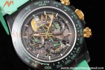 Rolex - Daytona Blaken 40mm CER 904L PVD/RU Blk/Grn Skeleton GETF SA4130
