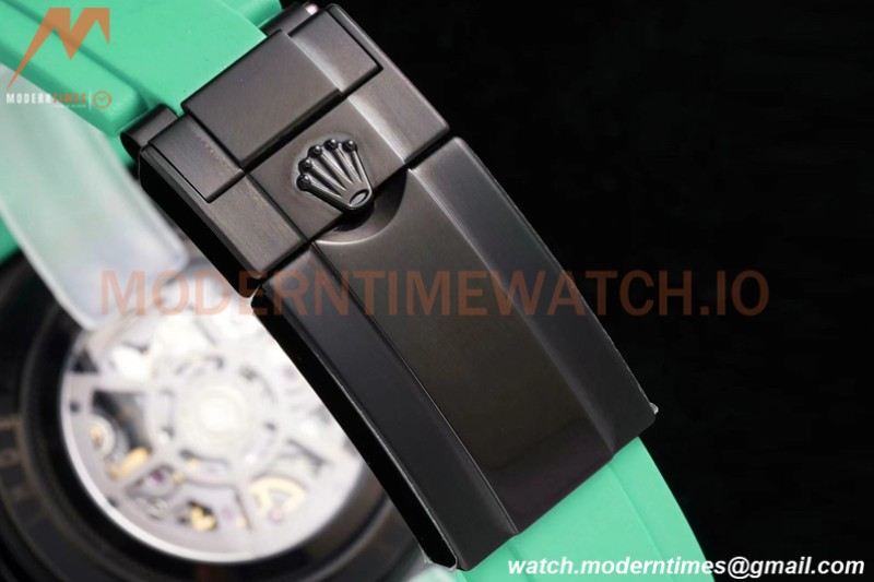 Rolex - Daytona Blaken 40mm CER 904L PVD/RU Blk/Grn Skeleton GETF SA4130