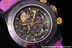 Rolex - Daytona Blaken 40mm CER 904L PVD/RU Black/Purple Skeleton GETF SA4130