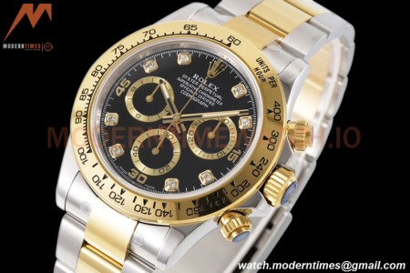 Rolex - Daytona 116503 40mm 904L YG/SS Blk/Gold/Diam King SH4130