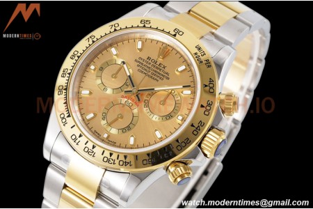 Rolex - Daytona 116503 40mm 904L YG/SS Gold/Stk King SH4130