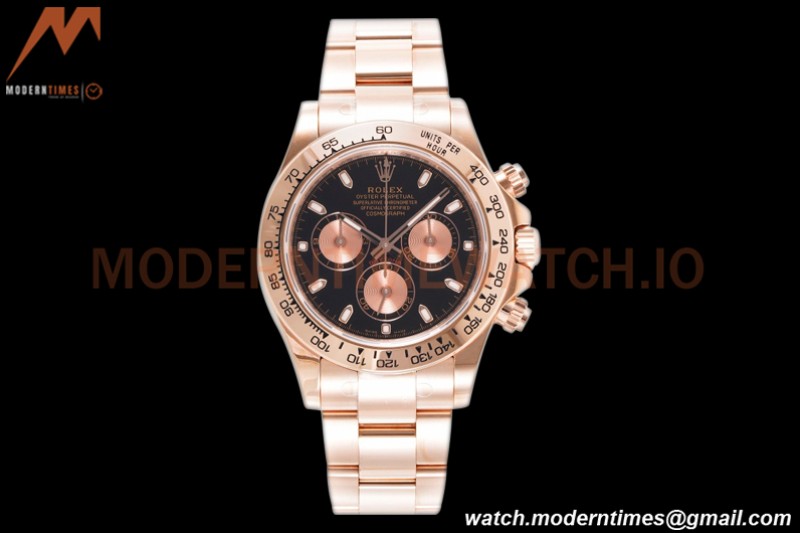 Rolex - Daytona 116505 40mm 904L RG/RG Blk/RG/Stk King SH4130