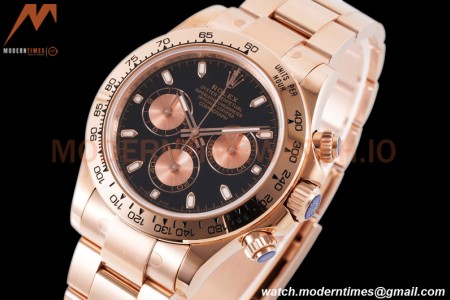 Rolex - Daytona 116505 40mm 904L RG/RG Blk/RG/Stk King SH4130