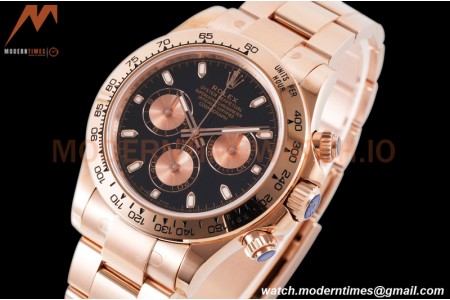 Rolex - Daytona 116505 40mm 904L RG/RG Blk/RG/Stk King SH4130