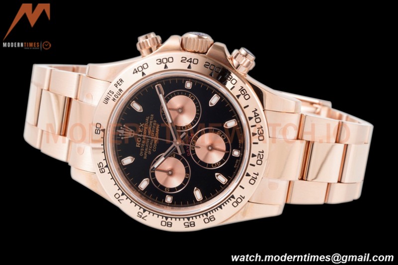 Rolex - Daytona 116505 40mm 904L RG/RG Blk/RG/Stk King SH4130