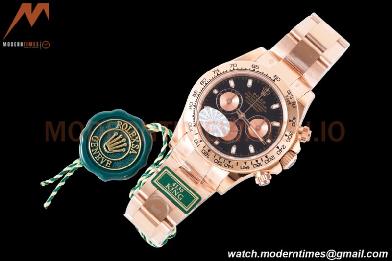 Rolex - Daytona 116505 40mm 904L RG/RG Blk/RG/Stk King SH4130