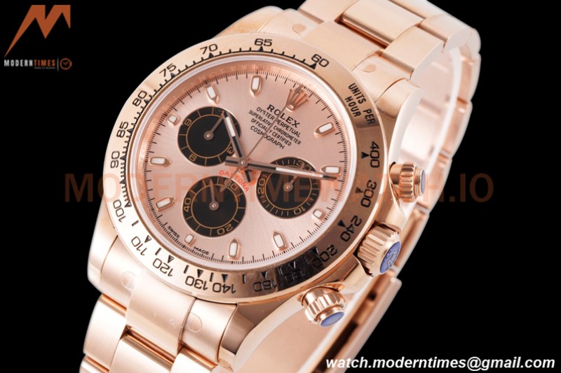 Rolex - Daytona 116505 40mm 904L RG/RG RG/Blk/Stk King SH4130