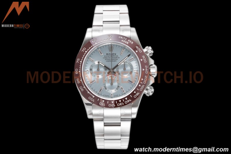 Rolex - Daytona 116506 40mm 904L Ceramic SS/SS Ice Blue/Diams King SH4130