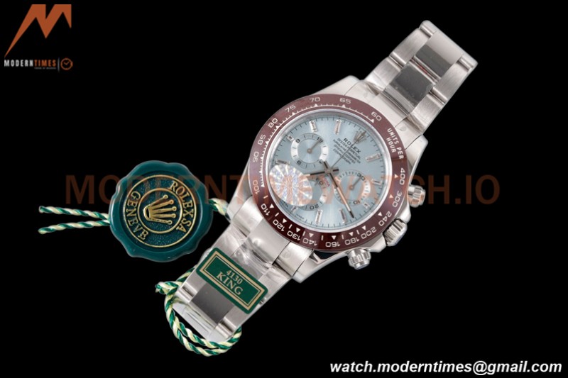 Rolex - Daytona 116506 40mm 904L Ceramic SS/SS Ice Blue/Diams King SH4130