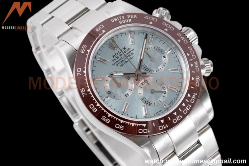 Rolex - Daytona 116506 40mm 904L Ceramic SS/SS Ice Blue/Diams King SH4130