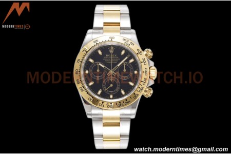 Rolex - Daytona 116503 40mm 904L YG/SS Blk/Stk King SH4130