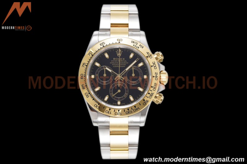 Rolex - Daytona 116503 40mm 904L YG/SS Blk/Stk King SH4130