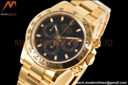 Rolex - Daytona 116508 40mm 904L YG/YG Blk/Stk King SH4130
