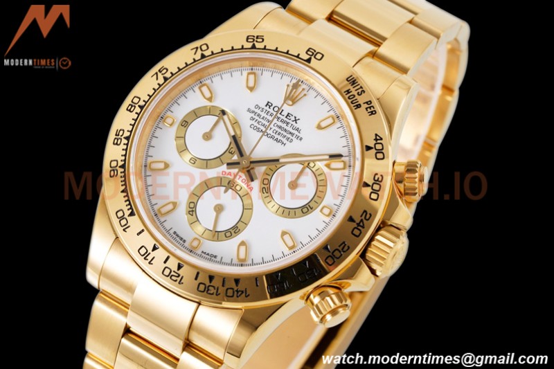 Rolex - Daytona 116508 40mm 904L YG/YG Wht/Stk King SH4130