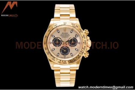 Rolex - Daytona 116508 40mm 904L YG/YG Gold/Blk/Stk King SH4130