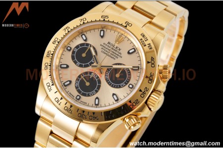 Rolex - Daytona 116508 40mm 904L YG/YG Gold/Blk/Stk King SH4130