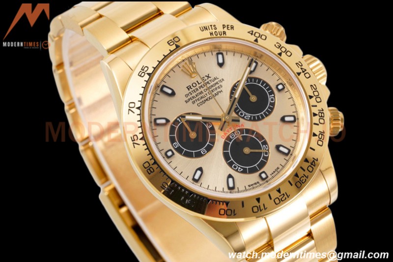 Rolex - Daytona 116508 40mm 904L YG/YG Gold/Blk/Stk King SH4130