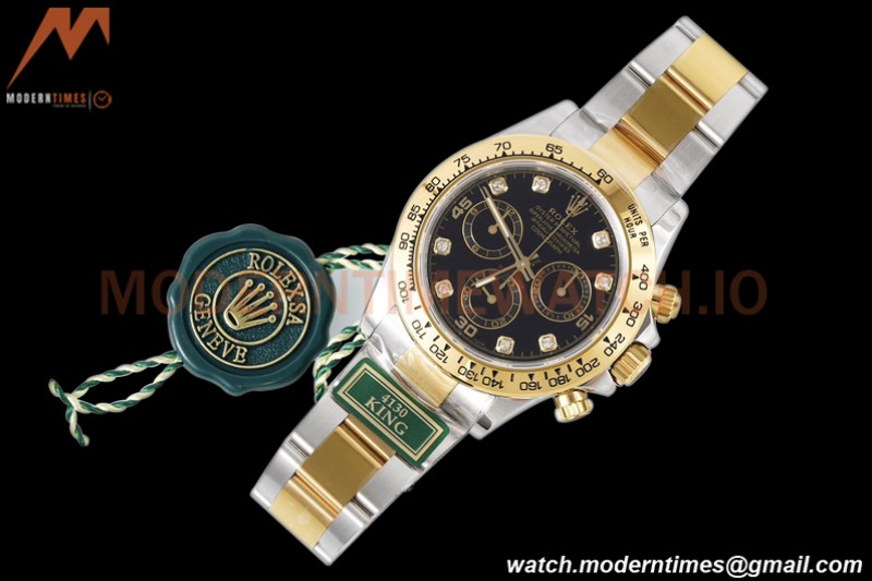 Rolex - Daytona 116503 40mm 904L YG/SS Blk/Diam King SH4130