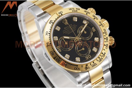 Rolex - Daytona 116503 40mm 904L YG/SS Blk/Diam King SH4130