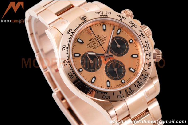 Rolex - Daytona 116505 40mm 904L RG/RG Champ/Blk/Stk King SH4130