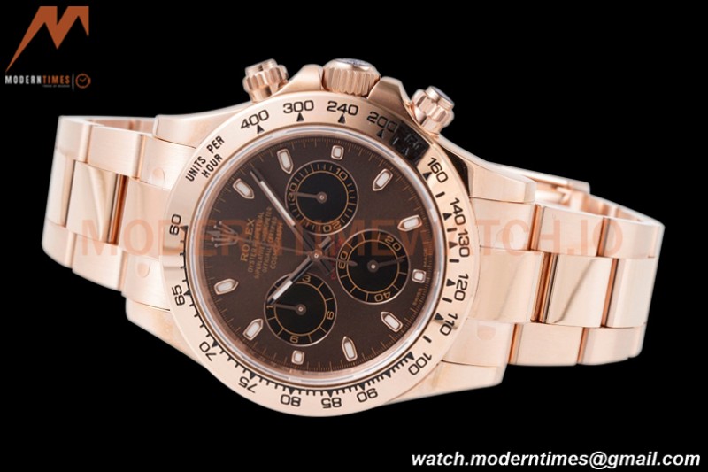 Rolex - Daytona 116505 40mm 904L RG/RG Brn/Blk/Stk King SH4130