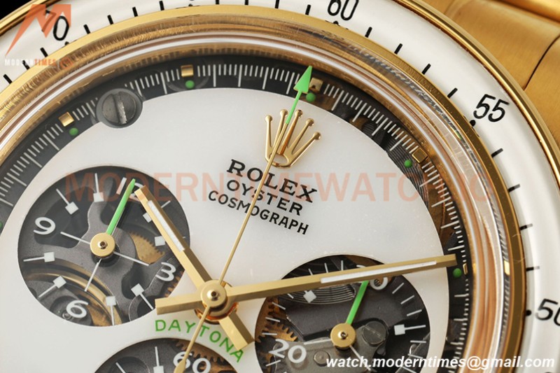 Rolex - Neon Daytona 116508 Artisans De Genève YG/YG White ADGF A4130