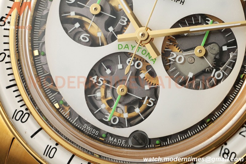 Rolex - Neon Daytona 116508 Artisans De Genève YG/YG White ADGF A4130
