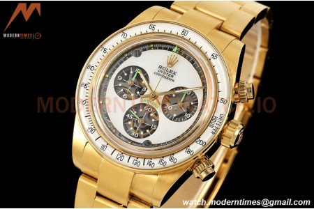 Rolex - Neon Daytona 116508 Artisans De Genève YG/YG White ADGF A4130